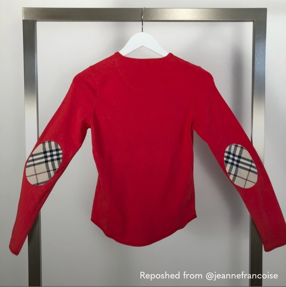 Burberry Shirt with Plaid Elbow Patches